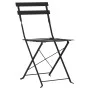 Garden bistro table and chairs 3 pieces black steel by vidaXL, Garden sets - Ref: Foro24-44356, Price: 102,40 €, Discount: %