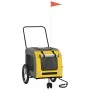Fahrradanhänger für Hunde, Eisen-Oxford-Stoff, gelbgrau von , Kinderwagen für Haustiere - Ref: Foro24-93854, Preis: 101,00 €,...