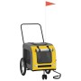 Fahrradanhänger für Hunde, Eisen-Oxford-Stoff, gelbgrau von , Kinderwagen für Haustiere - Ref: Foro24-93854, Preis: 102,78 €,...