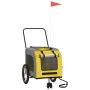 Fahrradanhänger für Hunde, Eisen-Oxford-Stoff, gelbgrau von , Kinderwagen für Haustiere - Ref: Foro24-93854, Preis: 101,00 €,...