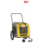 Fahrradanhänger für Hunde, Eisen-Oxford-Stoff, gelbgrau von , Kinderwagen für Haustiere - Ref: Foro24-93854, Preis: 102,78 €,...