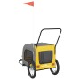 Fahrradanhänger für Hunde, Eisen-Oxford-Stoff, gelbgrau von , Kinderwagen für Haustiere - Ref: Foro24-93854, Preis: 102,78 €,...