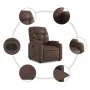 Sillón reclinable de cuero sintético marrón de , Sillones - Ref: Foro24-372467, Precio: 199,84 €, Descuento: %