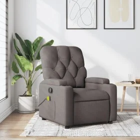 Taupe gray fabric reclining massage chair by , Armchairs - Ref: Foro24-372499, Price: 235,68 €, Discount: %
