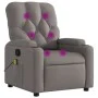 Taupe gray fabric reclining massage chair by , Armchairs - Ref: Foro24-372499, Price: 235,66 €, Discount: %