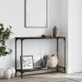Smoked oak engineered wood console table 101x30.5x75 cm by , Side tables - Ref: Foro24-837704, Price: 40,69 €, Discount: %
