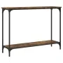 Smoked oak engineered wood console table 101x30.5x75 cm by , Side tables - Ref: Foro24-837704, Price: 40,69 €, Discount: %