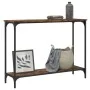 Smoked oak engineered wood console table 101x30.5x75 cm by , Side tables - Ref: Foro24-837704, Price: 40,69 €, Discount: %