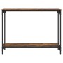 Mesa consola madera de ingeniería roble ahumado 101x30,5x75 cm de , Mesas auxiliares - Ref: Foro24-837704, Precio: 41,19 €, D...