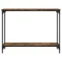 Smoked oak engineered wood console table 101x30.5x75 cm by , Side tables - Ref: Foro24-837704, Price: 40,69 €, Discount: %