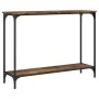 Smoked oak engineered wood console table 101x30.5x75 cm by , Side tables - Ref: Foro24-837704, Price: 40,69 €, Discount: %