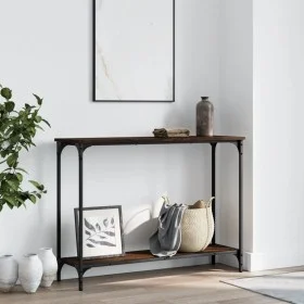 Oak brown engineered wood console table 101x30.5x75 cm by , Side tables - Ref: Foro24-837706, Price: 40,96 €, Discount: %