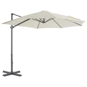Cantilever parasol with aluminum pole 300 cm sand by vidaXL, Umbrellas - Ref: Foro24-44620, Price: 187,44 €, Discount: %