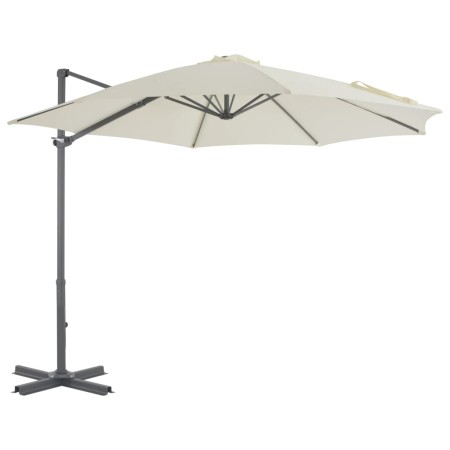 Sombrilla voladiza con poste de aluminio 300 cm arena de vidaXL, Sombrillas - Ref: Foro24-44620, Precio: 193,93 €, Descuento: %