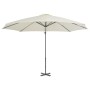 Sombrilla voladiza con poste de aluminio 300 cm arena de vidaXL, Sombrillas - Ref: Foro24-44620, Precio: 193,93 €, Descuento: %