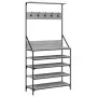Sonoma gray coat rack with shoe rack 90x34x184 cm by , Dresser Organizers and Bar Hangers - Ref: Foro24-837880, Price: 93,15 ...