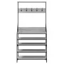 Sonoma gray coat rack with shoe rack 90x34x184 cm by , Dresser Organizers and Bar Hangers - Ref: Foro24-837880, Price: 93,15 ...