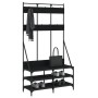 Coat rack with black shoe rack 100x40x184 cm by , Dresser Organizers and Bar Hangers - Ref: Foro24-837837, Price: 100,81 €, D...