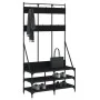 Coat rack with black shoe rack 100x40x184 cm by , Dresser Organizers and Bar Hangers - Ref: Foro24-837837, Price: 99,57 €, Di...