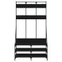 Coat rack with black shoe rack 100x40x184 cm by , Dresser Organizers and Bar Hangers - Ref: Foro24-837837, Price: 99,57 €, Di...
