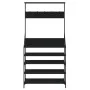 Perchero con zapatero negro 90x34x184 cm de , Organizadores de vestidores y perchas de barra - Ref: Foro24-837877, Precio: 91...