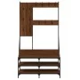 Coat rack with brown oak shoe rack 100x40x184 cm by , Dresser Organizers and Bar Hangers - Ref: Foro24-837856, Price: 90,86 €...