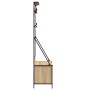 Coat rack with Sonoma oak shoe rack 100x41x184 cm by , Dresser Organizers and Bar Hangers - Ref: Foro24-837868, Price: 97,77 ...