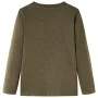 Langärmliges Kinder-T-Shirt in Khaki-Mélange 104 von , Kinder-T-Shirts - Ref: Foro24-12710, Preis: 8,52 €, Rabatt: %