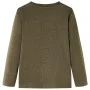 Langärmliges Kinder-T-Shirt in Khaki-Mélange 128 von , Kinder-T-Shirts - Ref: Foro24-12712, Preis: 8,52 €, Rabatt: %
