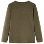 Langärmliges Kinder-T-Shirt in Khaki-Mélange 128 von , Kinder-T-Shirts - Ref: Foro24-12712, Preis: 8,69 €, Rabatt: %