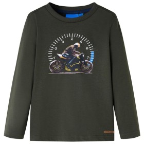 Khakifarbenes Langarm-T-Shirt für Kinder 128 von , Kinder-T-Shirts - Ref: Foro24-12657, Preis: 8,39 €, Rabatt: %