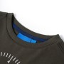 Camiseta infantil de manga larga caqui 128