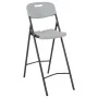Folding high garden chairs 2 pcs HDPE and white steel by vidaXL, Garden chairs - Ref: Foro24-44561, Price: 126,08 €, Discount: %