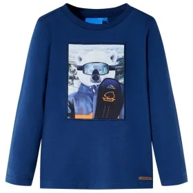 Langarm-T-Shirt für Kinder in Denimblau 116 von , Kinder-T-Shirts - Ref: Foro24-13136, Preis: 8,64 €, Rabatt: %