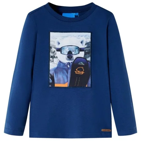 Children's long-sleeved t-shirt in denim blue 116 by , Kids T-shirts - Ref: Foro24-13136, Price: 8,64 €, Discount: %