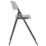 Sillas altas de jardín plegables 2 uds HDPE y acero blancas de vidaXL, Sillas de jardín - Ref: Foro24-44561, Precio: 116,21 €