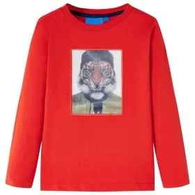 Kinder-Langarm-T-Shirt rot 128 von , Kinder-T-Shirts - Ref: Foro24-13287, Preis: 8,59 €, Rabatt: %