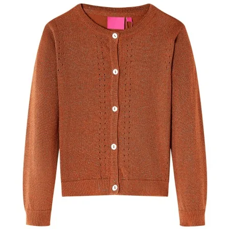 Cognacfarbene Kinder-Strickjacke 140 von , Oberbekleidung für Kinder - Ref: Foro24-14518, Preis: 14,60 €, Rabatt: %