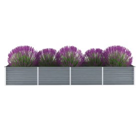 Graues Gartenbett aus verzinktem Stahl, 320 x 80 x 45 cm von vidaXL, Töpfe und Pflanzgefäße - Ref: Foro24-44846, Preis: 88,37...