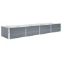 Arriate de jardín de acero galvanizado gris 320x80x45 cm