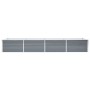 Arriate de jardín de acero galvanizado gris 320x80x45 cm