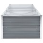 Arriate de jardín de acero galvanizado gris 320x80x45 cm