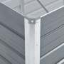 Arriate de jardín de acero galvanizado gris 320x80x45 cm