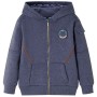 Kinder-Sweatshirt mit Kapuze und Reißverschluss dunkelblau meliert 140 von , Kinder-T-Shirts - Ref: Foro24-12953, Preis: 21,2...