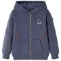 Sudadera infantil con capucha y cremallera azul oscuro mélange 140 de , Camisetas para niños - Ref: Foro24-12953, Precio: 20,...
