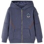 Children's sweatshirt with hood and zipper dark blue mélange 116 by , Kids T-shirts - Ref: Foro24-12951, Price: 15,11 €, Disc...