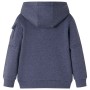 Children's sweatshirt with hood and zipper dark blue mélange 116 by , Kids T-shirts - Ref: Foro24-12951, Price: 15,11 €, Disc...