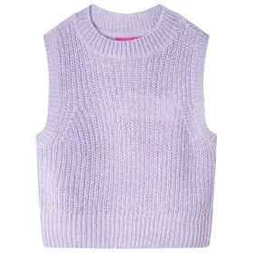 Chaleco infantil de punto color lila claro 104 de , Camisetas para niños - Ref: Foro24-14545, Precio: 11,31 €, Descuento: %