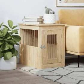 Jaula para perros madera de ingeniería roble Sonoma 45x62x59 cm de , Casetas para perros - Ref: Foro24-838311, Precio: 59,79 ...