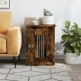 Hundekäfig aus geräuchertem Eichenholzwerkstoff, 45 x 62 x 59 cm von , Hundehütten - Ref: Foro24-838313, Preis: 63,00 €, Raba...